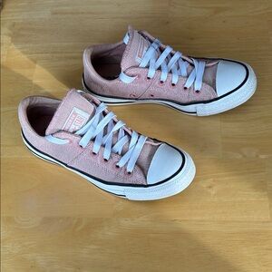 Converse Pink Canvas Sneakers with White Accents